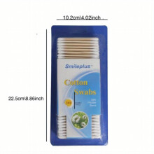 300pcs Disposable Cotton Swabs With Paper Sticks Double Round Tip For Ear Nose Clean Excellent Beauty Tools For Effective Makeup And Personal Care