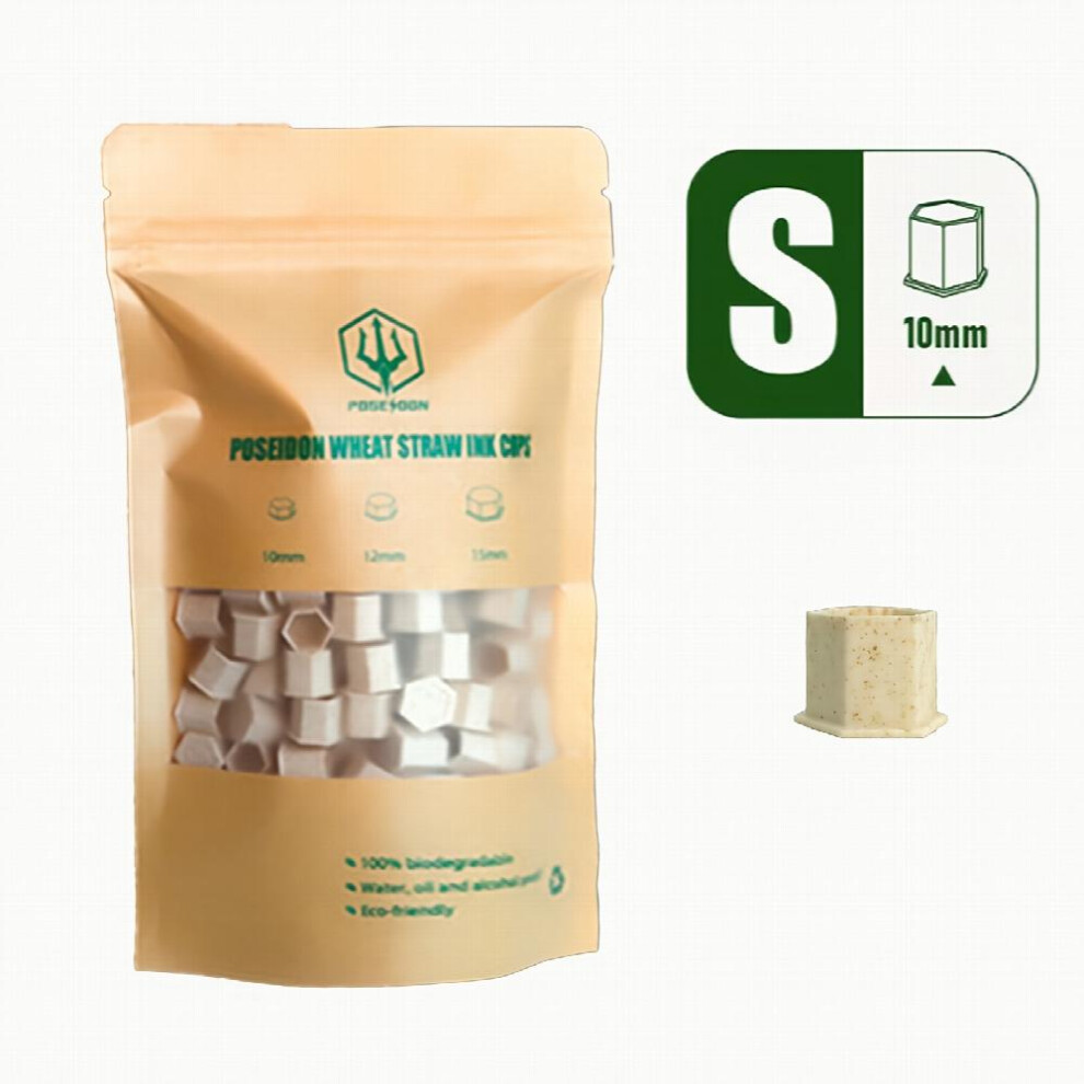 Wheat Straw Biodegradable Tattoo Ink Cups Biodegradable Disposable ECO Friendly Tattoo Ink Cups Tattoo Ink Caps With Base Wheat Straw For Hold Ink Pig