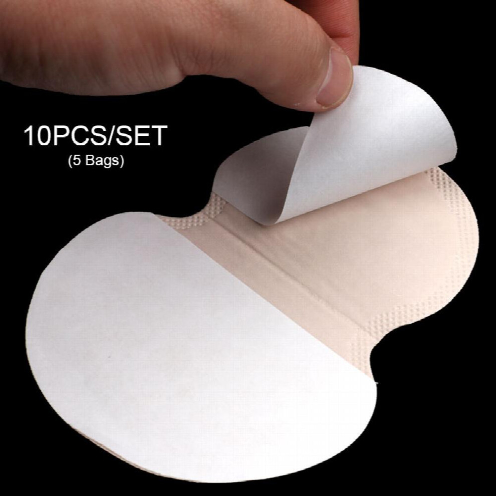 10pcs 5packs Unisex Sweat Pads Summer Deodorants Underarm Sweat Pads Disposable Armpit Absorb Sweat Shield Pad