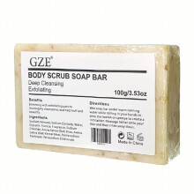 1pc 100g Mens Body Scrub Soap Bar Exfoliating Bar For Men Deep Cleansing Exfoliating Body Soap To Buff Away Dryness For Smooth Clean Skin Gently Lift