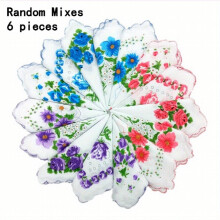 27 94 Cm Lightweight Print Handkerchief 6pcs 10pcs 15pcs Mix Flower Packing Handkerchief For Women