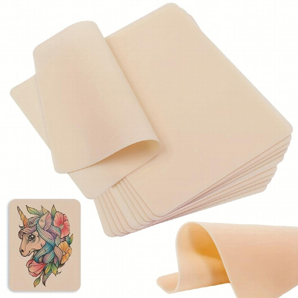 10Pcs Blank Tattoo Practice Skin Double Sides Microblading Practice Skin For Tattoo Eyebrow Lips Tattoo Kit Tattoo Supplies For Beginner & Experienced