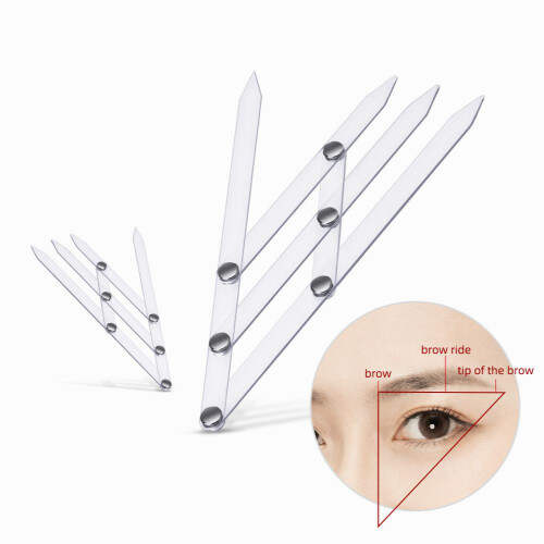 1pc Acrylic Triangle Eyebrow Measurement Ruler Permanent Makeup Stencil Makeup Tools 1