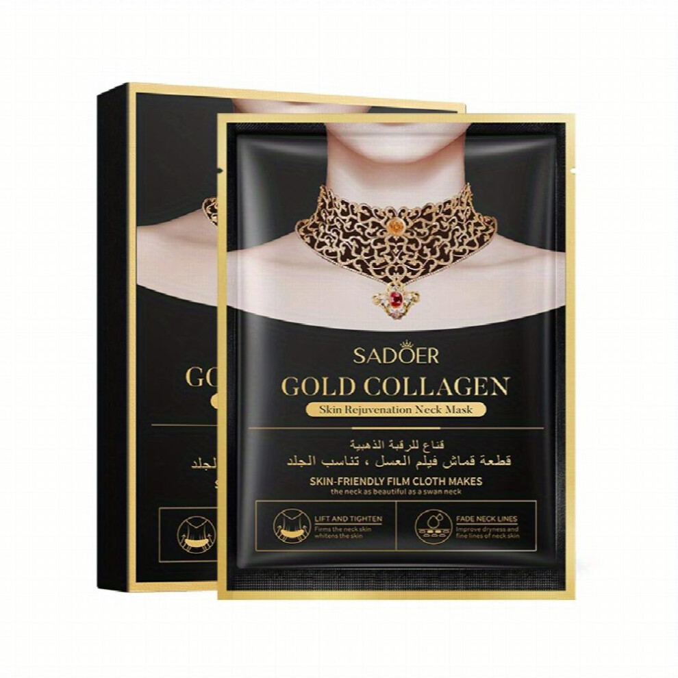 Golden Collagen Neck Mask Fade Neck Lines Refreshing And Moisturizing Tablet Pack