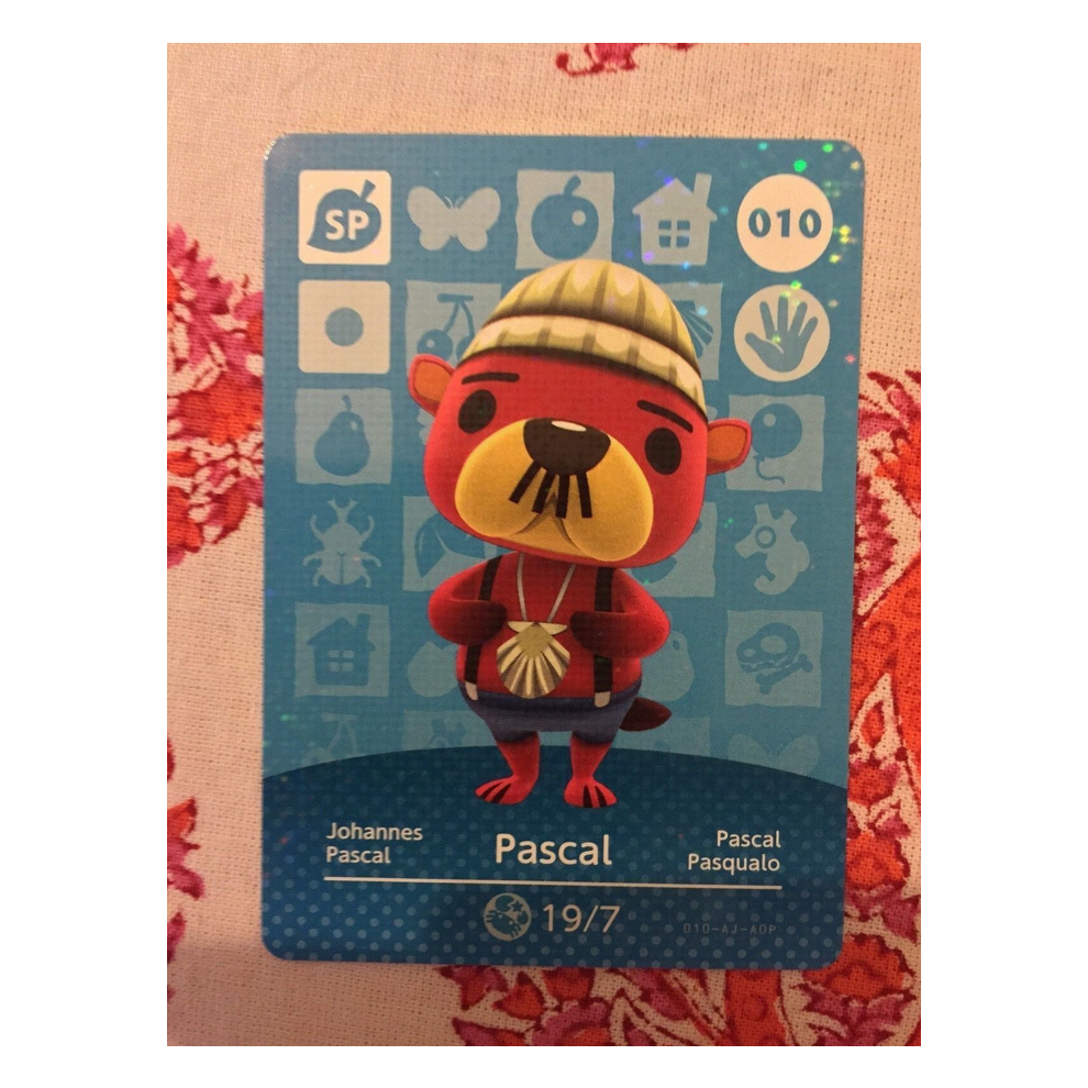 Newjass Animal Crossing Amiibo Cards ~010 Pascal