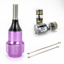 1pc Tattoo Machine Grip Metal Alloy Tattoo Machine Handle Non Slip Tattoo Machine Cartridge Grip Professional Tattoo Machine Grip