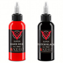 2pcs Tattoo Ink 2 Colors Of Pigment 30ml red Tattoo Set Professional Tattoo Pigment Tattoo Painting Tattoo Supplies Professional Supply For Body Art L