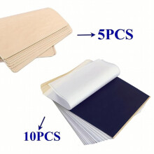 5pcs Tattoo Skin Practice And 10pcs Tattoo Transfer Paper Double Sided Microblading Tattoo Tools For Permanent Makeup For Tattoo Beginner And Artists