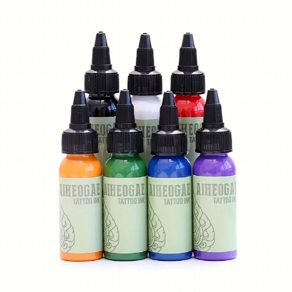 7pcs set 7 Tattoo Ink Set Professional Tattoo Pigment Set Long Lasting Tattoo Painting Tattoo Supplies Professional Supply For Body Art