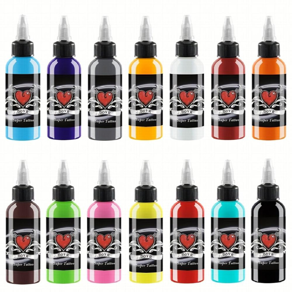 14pcs set Tattoo Ink 14 Colors Tattoo Ink Set Professional Tattoo Pigment Set Long Lasting Tattoo Painting Tattoo Supplies Professional Supply For Bod