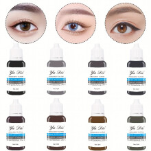 8 Colors 15ml Eyebrow And Eyeliner And Lips Permanent Makeup Tattoo Ink Micro Pigment Permanent Long Body Tattoo Art Beauty Tools 8 Pieces
