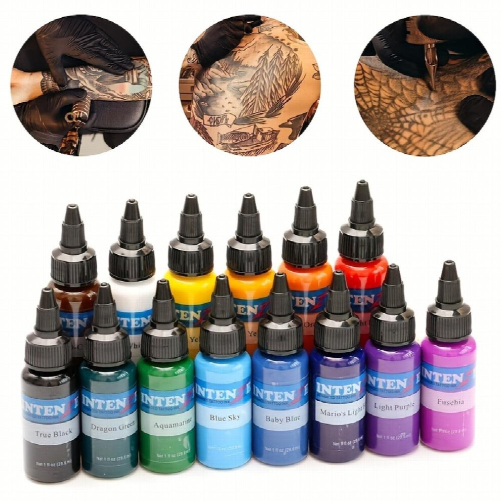 14pcs set Tattoo Ink 14 Colors Tattoo Ink Set Professional Tattoo Pigment Set Long Lasting Tattoo Painting Tattoo Supplies Professional Supply For Bod