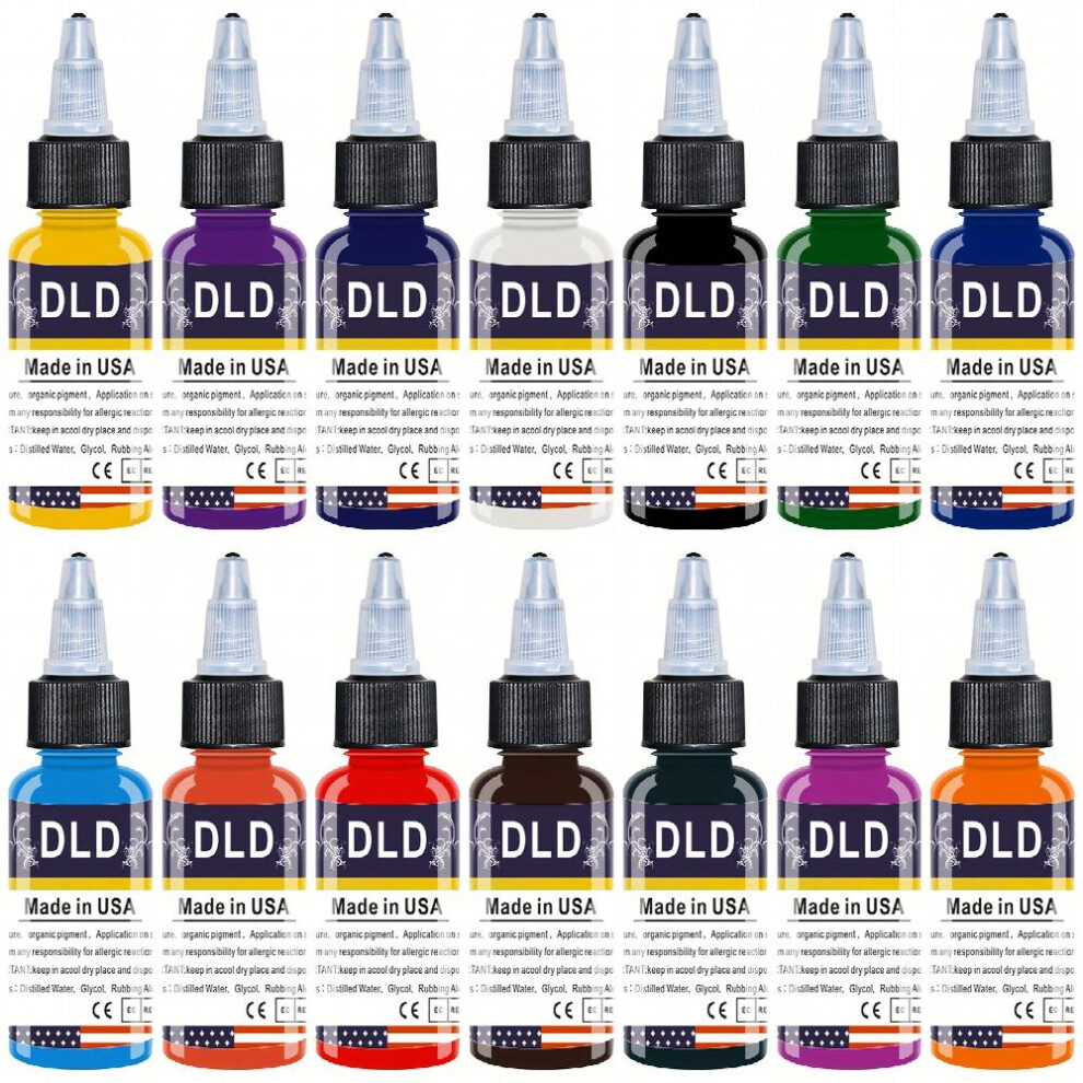 14pcs set Tattoo Ink 14 Colors Tattoo Ink Set Professional Tattoo Pigment Set Long Lasting Tattoo Painting Tattoo Supplies Professional Supply For Bod