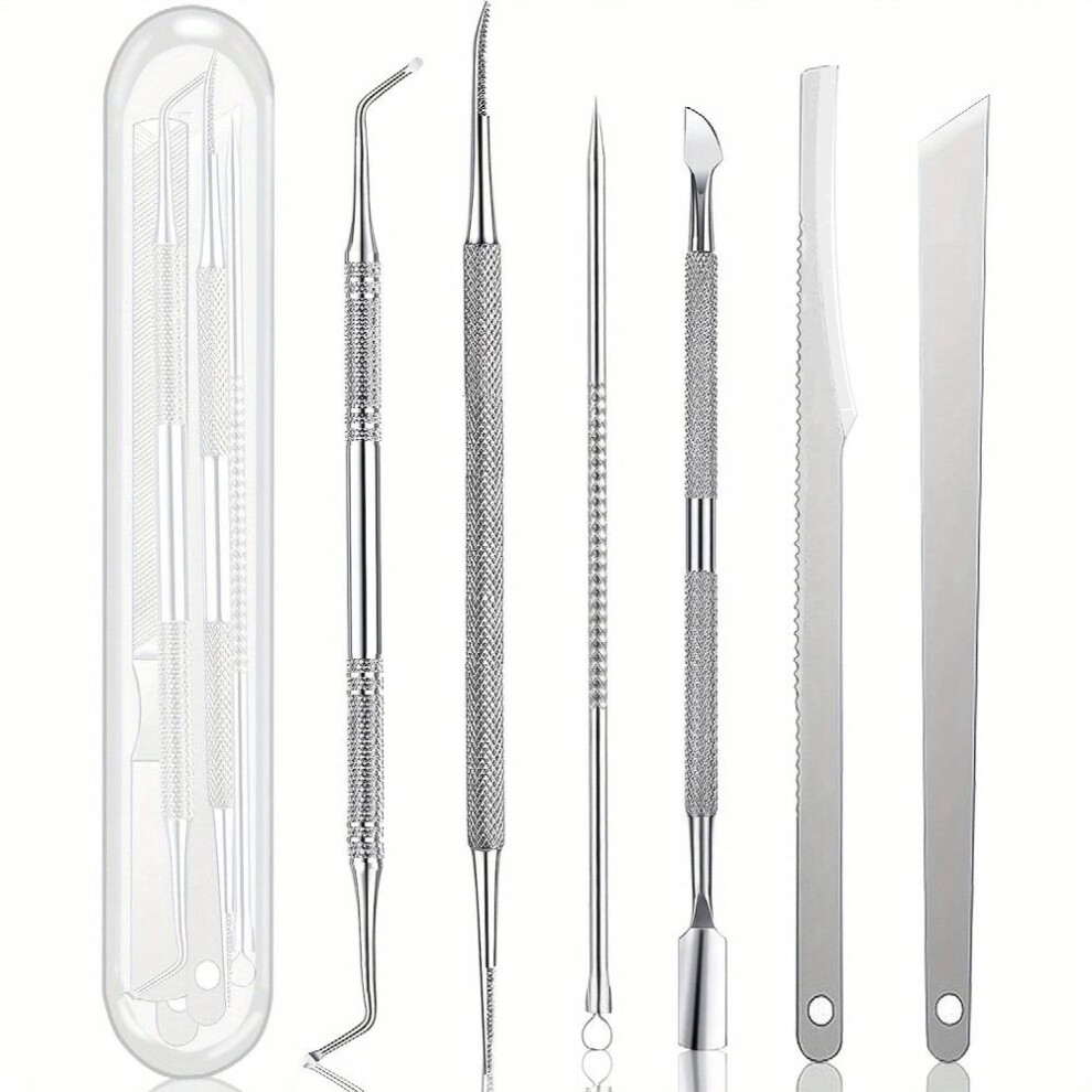 Ingrown Toenail Pedicure Tool Kit 6 Pcs Nail Manicure Kit For Dead Skin And Calluses Stainless Steel Nail Care For Senior Adult