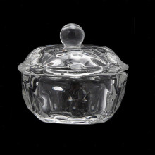 1pcs Clear Nail Art Dappen Dish With Lid Nail Art Acrylic Liquid Powder Nail Dappen Dish Nail Crystal Bowl Dapping Dish Crystal Cup Glassware Tools