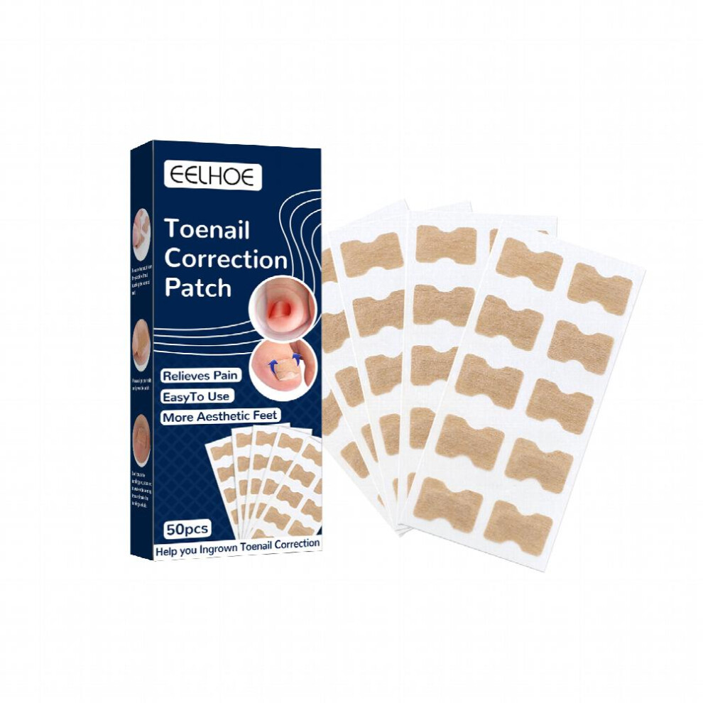 50pcs Nail Correction Stickers Ingrown Toenail Corrector Patches Waterproof Paronychia Care Corrector Pedicure Tool
