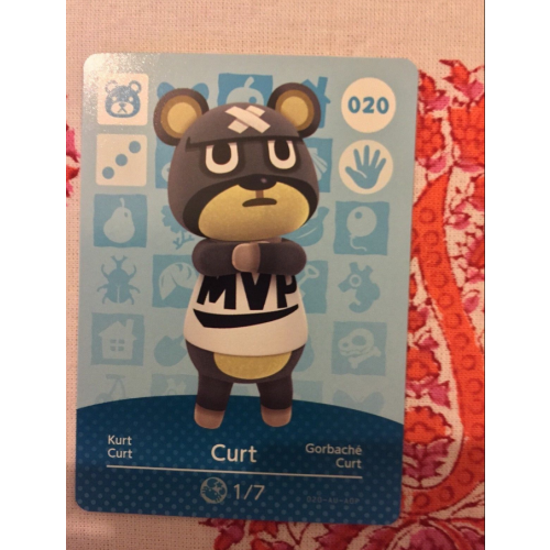 Animal Crossing Amiibo Cards ~020 Curt