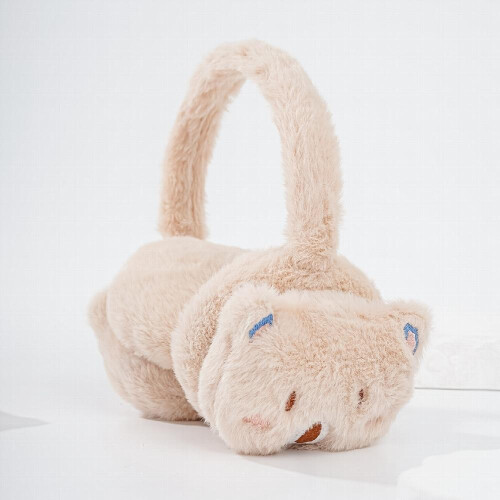 Koala Earmuffs Elastic Fleece Warm Ear Cover Solid Windproof Ear Warmer 2