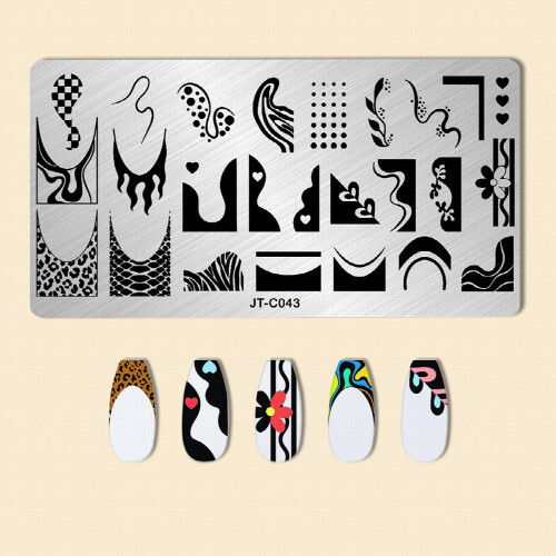 Stainless Steel Nail Art Stamping Plates Create Stunning Designs with Ease