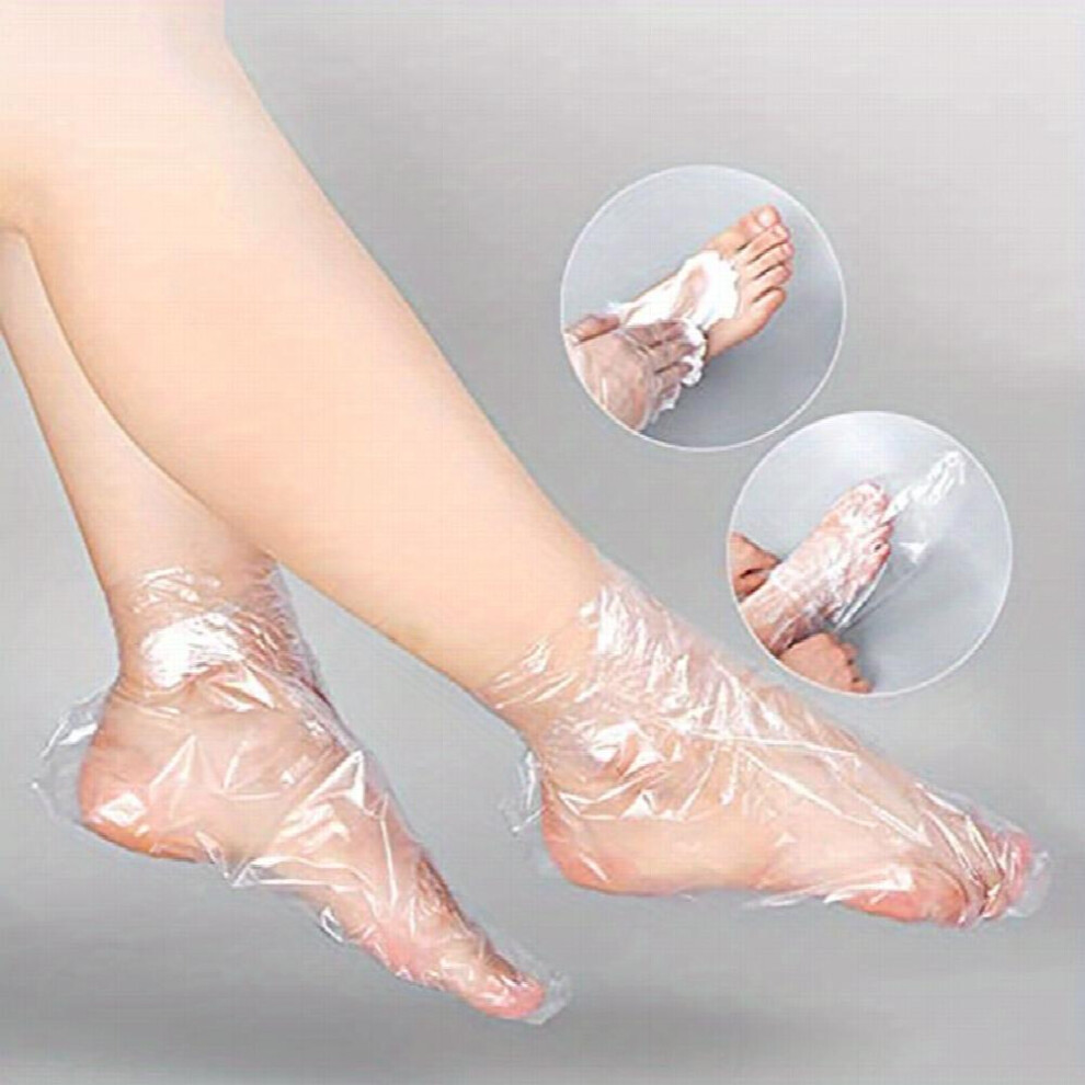 100 Pcs Disposable Foot Mask Cover Transparent Foot Mask Waterproof Foot Mask Cover