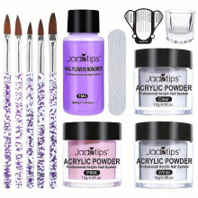 Acrylic Nail Kit Acrylic Powder And Liquid Set Monomer Liquid Set With Nail Brush Pink Clear Nail Powder Kit For Acrylic Nails Extension Beginner Set