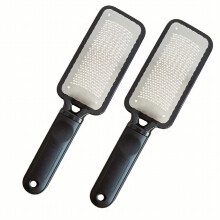 2 pcs Professional Stainless Steel Foot Rasp and File Set for Pedicure and Callus Removal Removes Hard Skin and Corns for Dry and Wet Feet Essential F