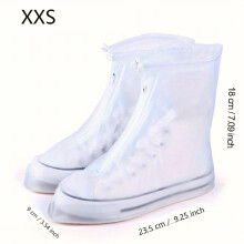 Waterproof Shoe Cover Large Opening Easy To Wear Non Slip PVC Rain Boot Cover For Repeated Use