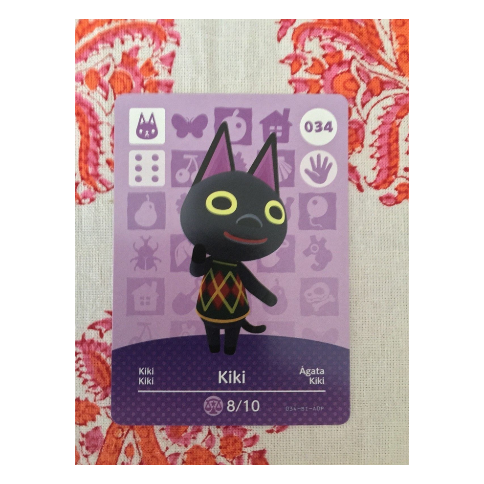 Newjass Animal Crossing Amiibo Cards ~034 Kiki