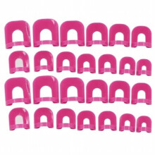 26 Pcs Nail Polish Edge Anti Flooding Plastic Template Clip With Sticker Reusable Spill Proof Manicure Protector Nail Art Tools