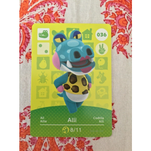 Animal Crossing Amiibo Cards ~036 Alli
