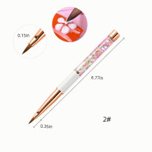 Acrylic Nail Brush Size 2 8 Kolinsky Nail Art Brushes Sturdy Handle Oval Shaped Acrylic Powder Nail Tools For Professional Manicure DIY Home Salon