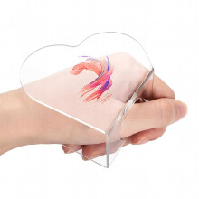 1pc Heart Shape Foundation Art Palette Nail Art Palette Hand held Salon Manicure Tool