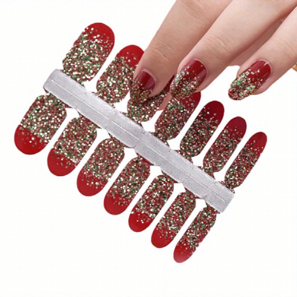 Sparkle Up Your Manicure with Self Adhesive Glitter Nail Art Decal Strips