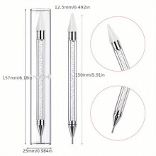 Nail Art Pen Nail Rhinestone Crayon Rhinestone Picker Dotting Pen Double Head Painting Crayon Gem Crystal Picker Pen Nail Art DIY Decoration Tool