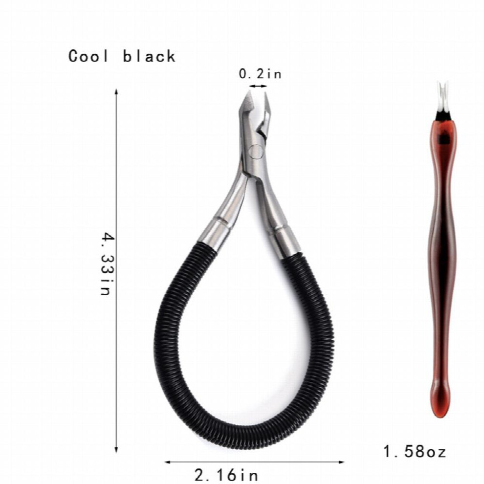 Precision Nail Clippers with Spiral Spring and Cleaning Nippers for Dead Skin Removal