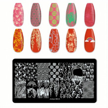 1Pc Nail Art Stamping Template Manicure Tool Geometric Flower Animal Pattern Nail Stamping Plate
