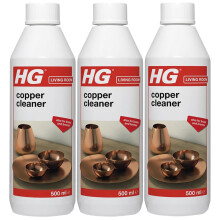 3 x HG Copper Cleaner Shampoo 500ml – Natural Shine, Polish & Protector for Copper, Brass & Bronze (295050106)