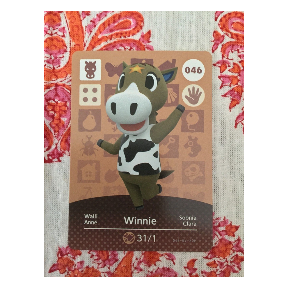 Animal Crossing Amiibo Card - Winnie #046 (Series 1) - AUTHENTIC Nintendo Card 6 thumbnail image