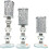 Crushed Diamond Crystal Silver 3-Tier Pillar Candle Holder Set 1