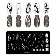 Stainless Steel Nail Stamping Plates Marble Lines Snowflakes Image Stamp Template Nails Printing Tool Nail Art Decoration Nail Decals Tools