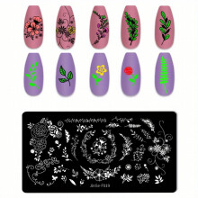 Stainless Steel Nail Stamping Plates with Animals Flowers and Unicorn Images Perfect for Nail Art Decoration and Nail Decals
