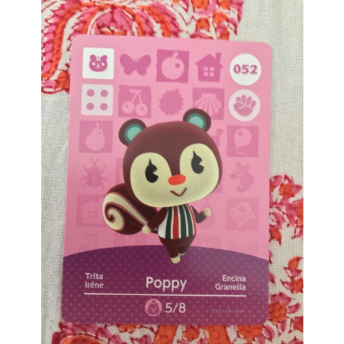 Animal Crossing Amiibo Cards ~052 Poppy