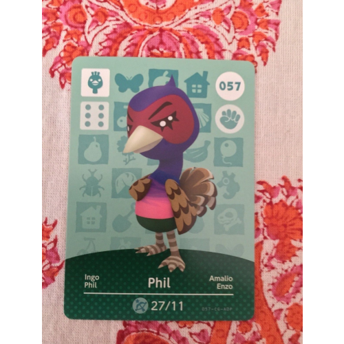 Animal Crossing Amiibo Cards ~057 Phil