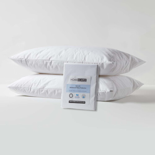 Homescapes Homescapes Polypropylene Waterproof Pillow Protector Pair