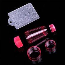 Double Sided Nail Art Stamper Double headed Stamper With Clear Silicone Stamping DIY Nail Tools