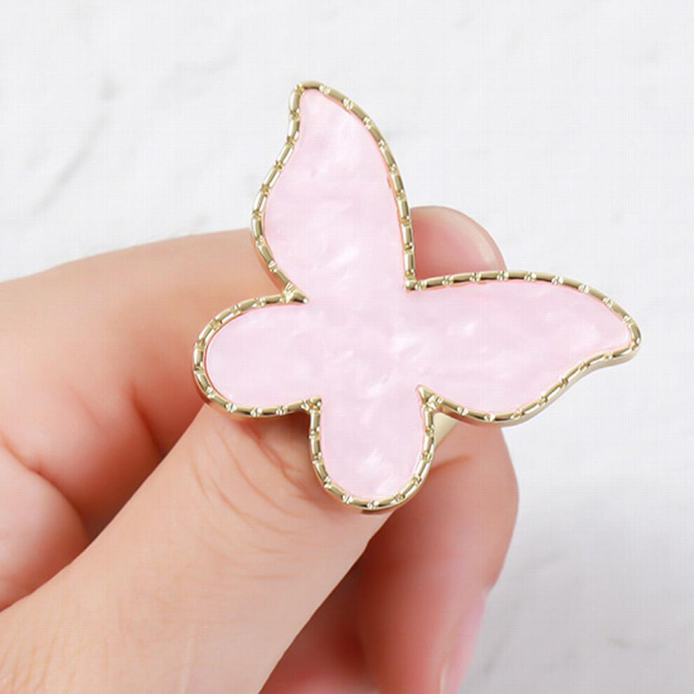 Adjustable Painting Plate Ring Butterfly Nail Palette Nail Art Palette Finger Ring Eyelash Glue Holder Mixing Plate