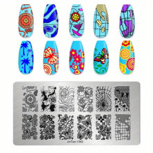 Natural Animal Printed Stainless Steel Nail Stamping Plates Create Stunning Nail Art with Ease