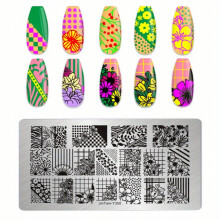 Create Unique Nail Art with Stainless Steel Nail Stamping Plates