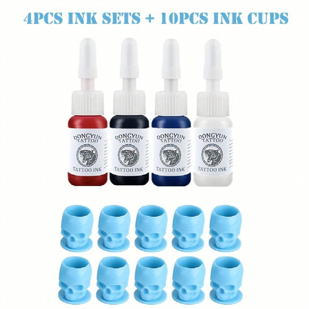 4 6pcs Tattoo Ink Set Professional Tattoo Pigment Set Long Lasting Tattoo Painting Tattoo Supplies Professional Supply For Body Art