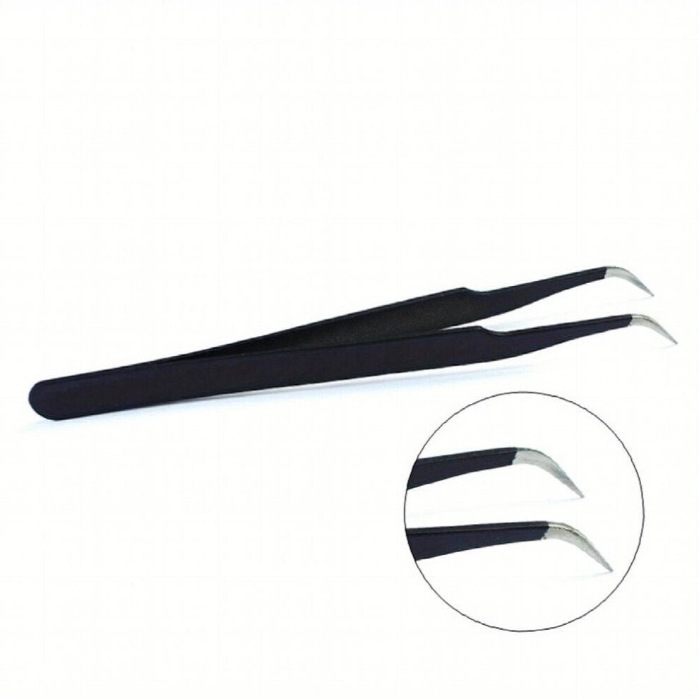 Straight And Curved Tweezers For Eyelash Extensions Stainless Steel Tip Tweezers Nippers For Craft Jewelry Soldering Nail Accessory